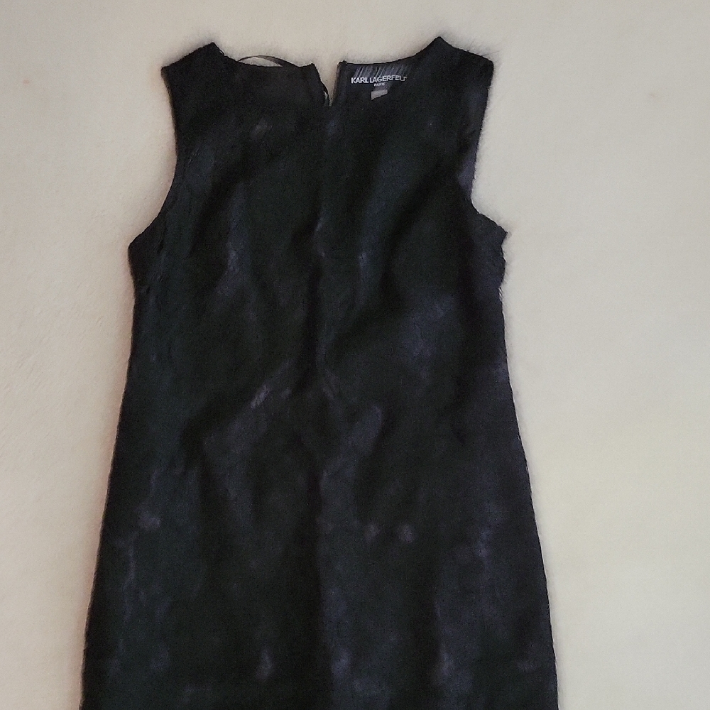 Karl Lagerfeld Black Sleeveless Sheath Midi Dress